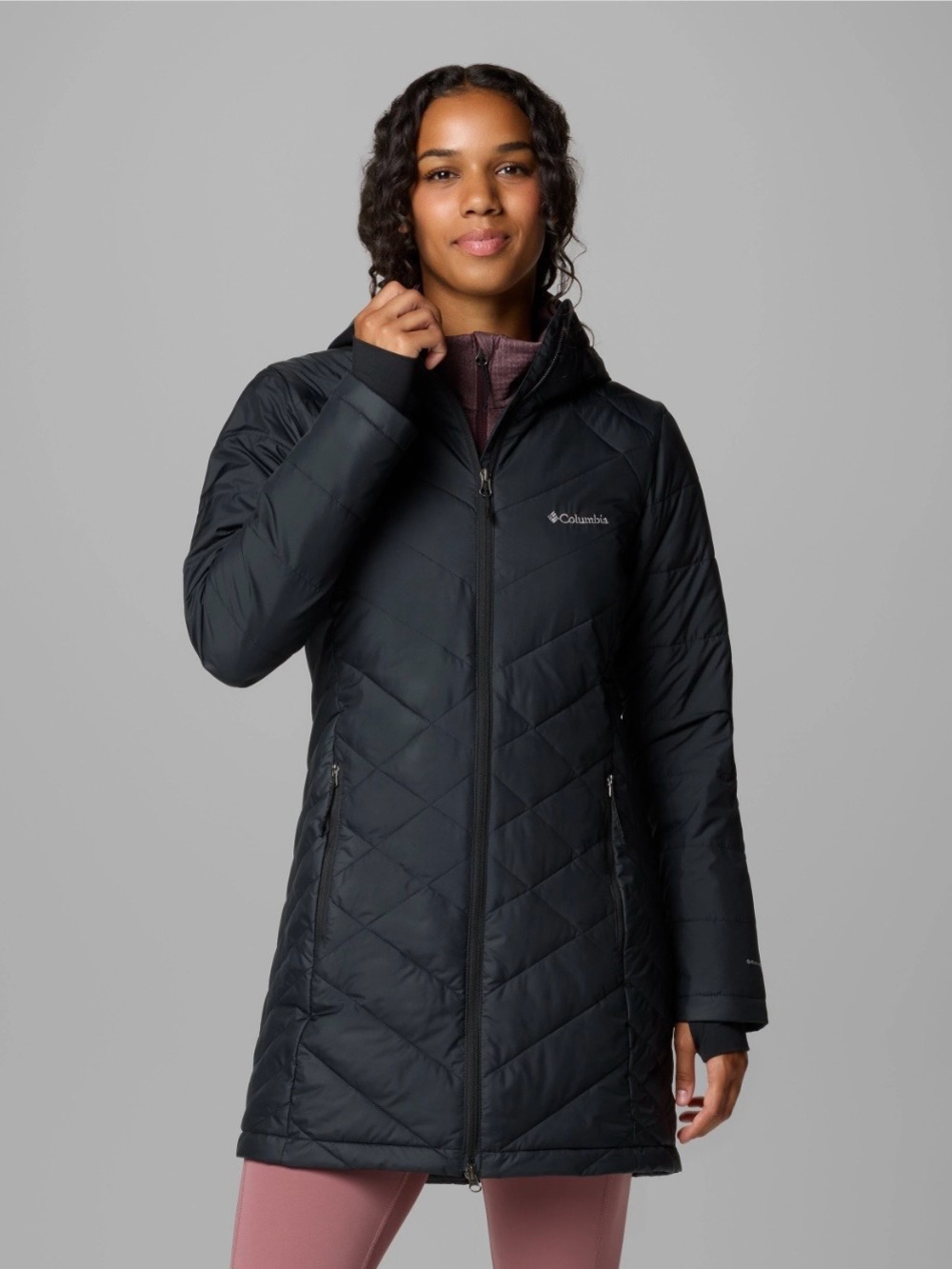 Columbia Women's Heavenly Insulated Hooded Jacket in Black